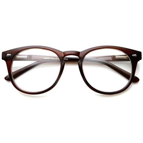 classic round p3 wayfarer style clear lens eye glasses €9 15 liked on polyvore featuring
