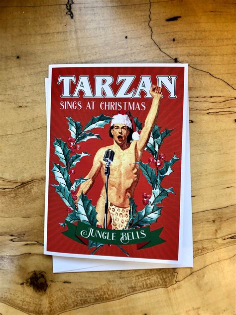 Tarzan Holiday Card Funny Greeting Card Humor Holiday Etsy
