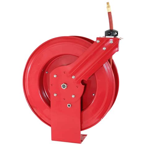 Black Bull Foot Retractable Air Hose Reel With Auto Rewind Buffalo Corp