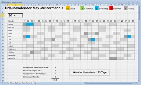 Der urlaubsplaner ist vollständig in excel erstellt. Urlaubsliste Mitarbeiter Vorlage Erstaunlich Ansprechender Excel Urlaubskalender Für Den ...