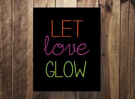 Let Love Glow Glow Stick Sign Glowstick Sign Wedding Glow