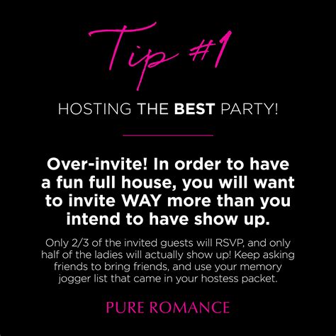 Party Planning Tips - Pure Romance | Pure romance Parties | Pinterest | Pure romance, Romance ...