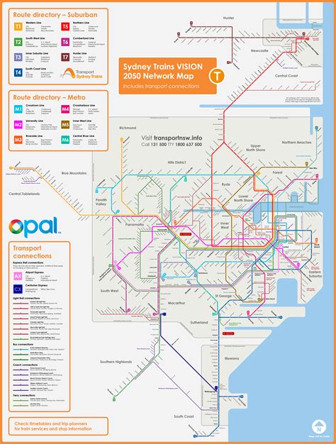 Sydney Train Line Map Verjaardag Vrouw 2020