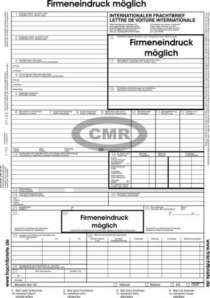 Delivered mail to post office, assisted in deposits and quoting. CMR Frachtbrief - 3000 Formulare