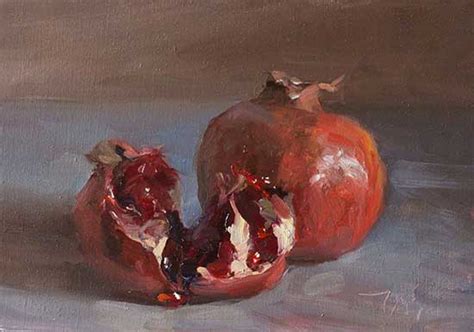 Daily Paintings Pomegranates Postcard From Provence