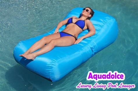 Aquadolce Pool Lounge Deluxe Oversized Pool Float Chaise Turquoise Or Espresso Ebay