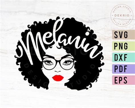 Melanin Svg Afro Woman Svg Png Dxf Pdf And Eps Vector Files Etsy