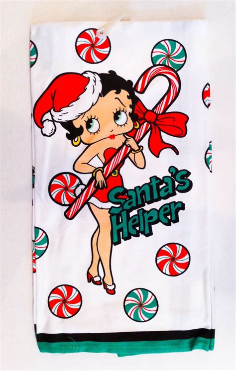 Betty Boop Santas Helper Tea Towel 999 16703