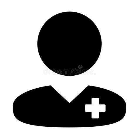 Patient Icon Vector Of Male Person Profile Avatar Symbol For Medical