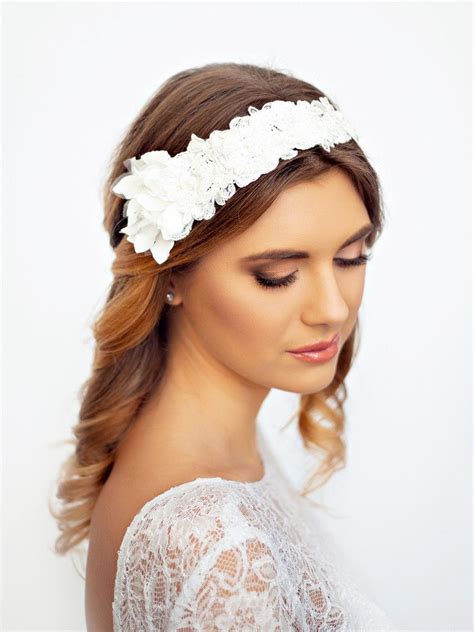 Lace Headband Braut Kopfbedeckung Kopfstück Brautfrisur