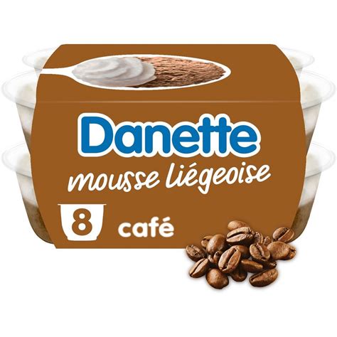 Danette Mousse Au Café Liégeois 8x80g Pas Cher à Prix Auchan