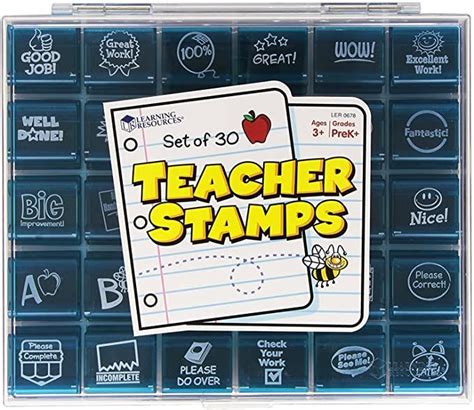 Learning Resources Jumbo Illustrated Teacher Stamps Encouraging