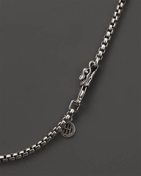 Lyst John Hardy Naga Sterling Silver Box Chain Necklace With Naga