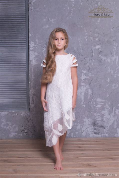 Felted Dress For Girls White Cloud Shop Online On Livemaster With