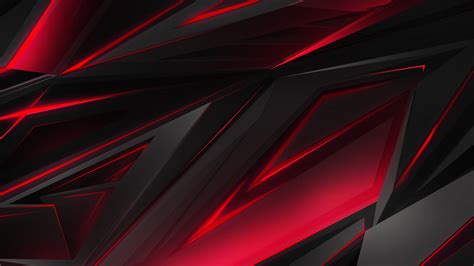 Free Download Black Red Abstract Polygon 3d 4k Red Gaming Wallpaper 4k