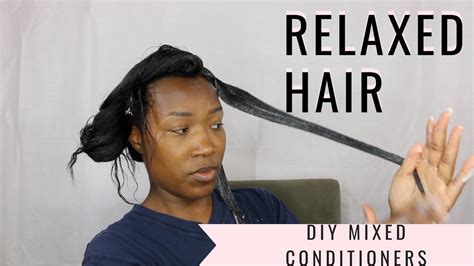 Deep Condition Day Relaxed Hair Diy Mixed Conditioners Youtube