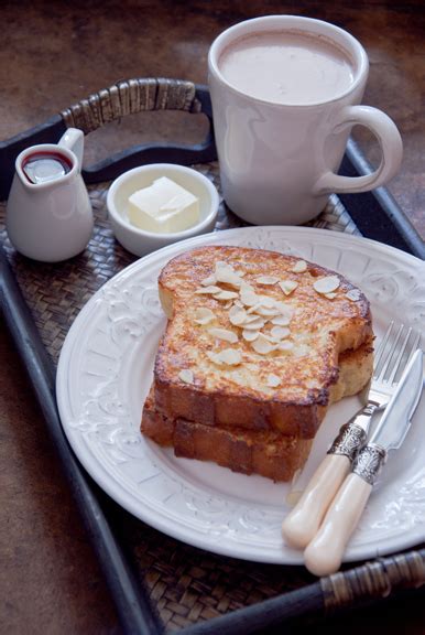Bourbon Vanilla French Toast With Toasted Almonds And Bourbon Maple Syrup