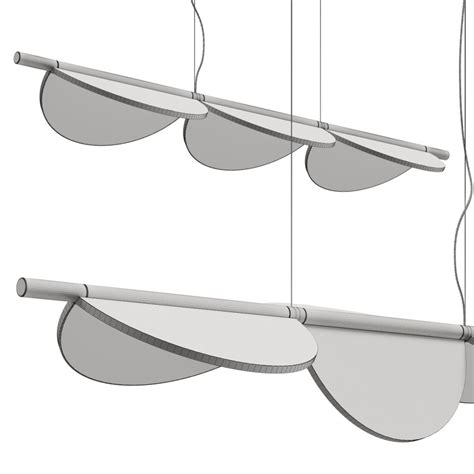 Flos Almendra S3 Linear Pendant Lamp 3D Model For VRay Corona
