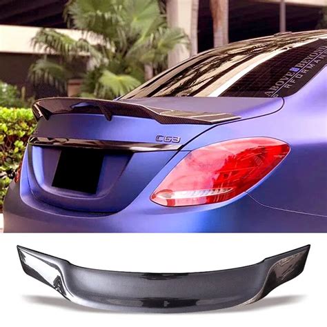 Carbon Fiber Spoiler For Benz W205 Coupe C43 C63 Amg Rear Ducktail Wing