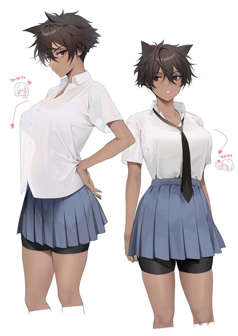 1194138 Portrait Display Artwork Anime Girls School Uniform Anime
