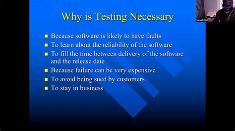 Software Testing Introduction Why Is Testing Necessary Youtube