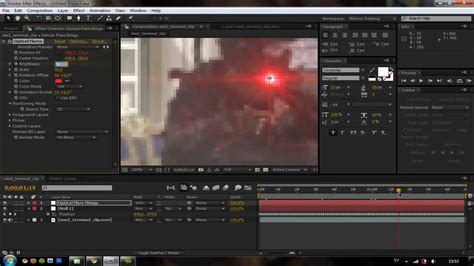 How To Ae Red Laser Effect With Optical Flares Hd Youtube