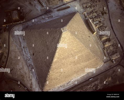 Egypt Aerial View Of Great Pyramid At Giza Stock Photo Alamy