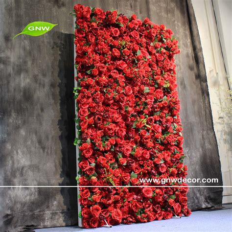 Gnw 3d Design Red Rose Flower Wall Wedding Backdrop Panel Buy Wall