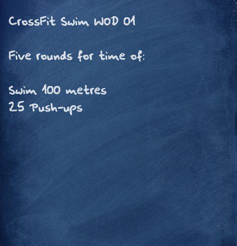 Crossfit Swim Wod Crossfit Swimming Workout Pool Workout