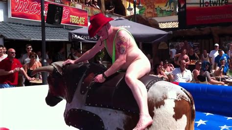Guy Pops Out Of Mankini On Mechanical Bull Ride Thisvid Com
