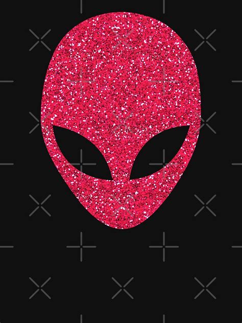 Pink Glitter Alien Head T Shirt By Limitlezz Redbubble