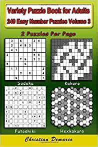 Select the department you want to search in. Variety Puzzle Book for Adults: 240 Easy Number Puzzles ...