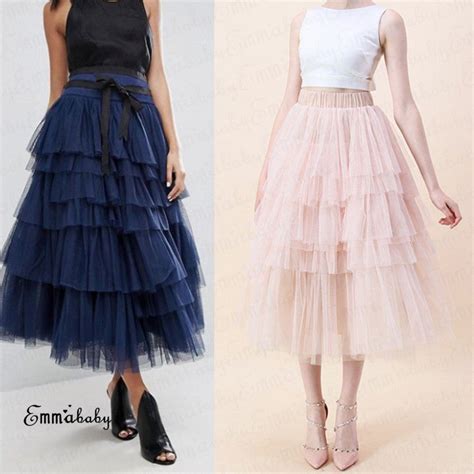 Fashion Tutu Skirt Princess Women Petticoat Tulle Long Layered Skirt