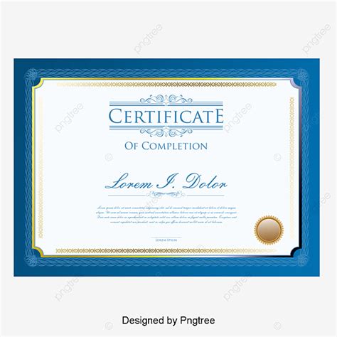 Blue Box Certificate, Certificate Box, Certificate, Decoration PNG Transparent Clipart Image and ...