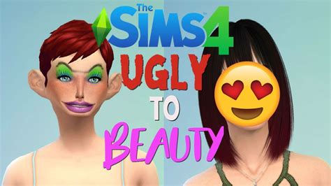 Sims 4 Cas Ugly To Beauty Challenge Youtube