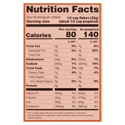 34 Mashed Potatoes Nutrition Label Labels Database 2020