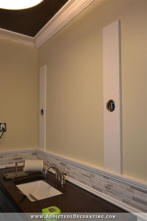An extended version of the two bathrooms, below. Easy DIY Vanity Mirror With Sconces