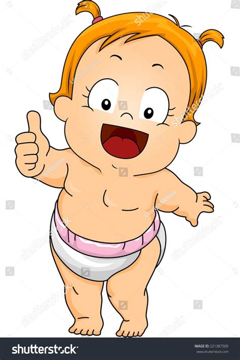 Illustration Featuring A Baby Girl Giving A Thumbs Up Ad Affiliate