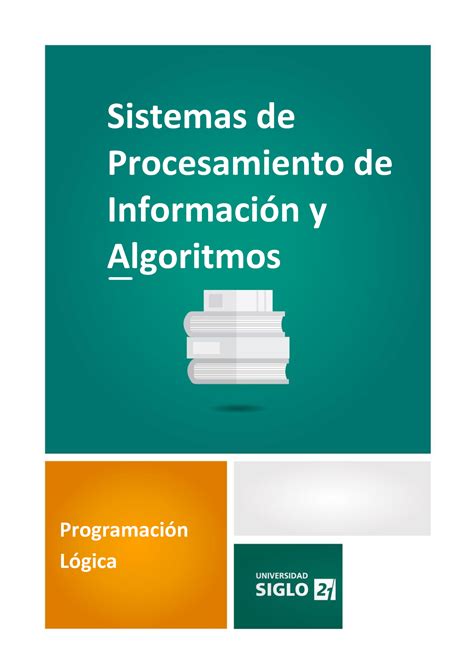 M1l1 Sistemas De Procesamiento De Información Y Algoritmos