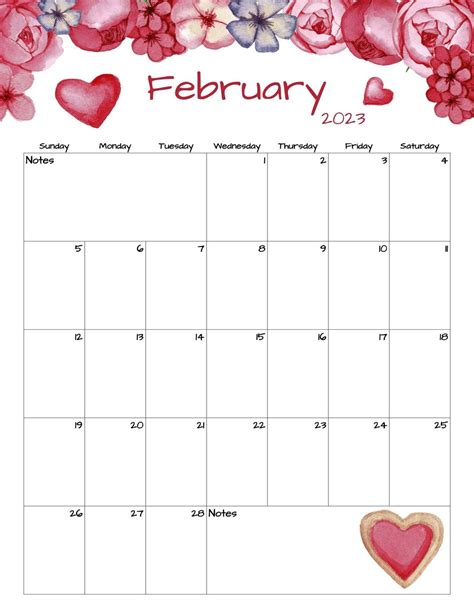 Fillableeditable February Calendar February 2023 Calendar Etsy In