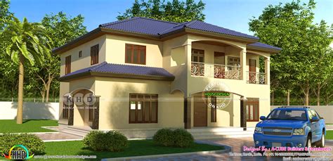 5 Bhk Kerala Sloping Roof Home Design Kerala Home Design And Floor