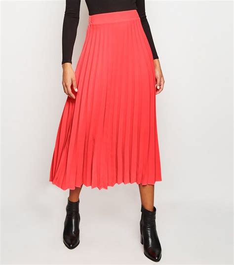 Black Chiffon Pleated Midi Skirt New Look Midi Skirt Pleated Midi