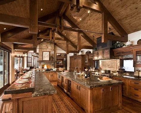 95 Amazing Rustic Kitchen Design Ideas Log Cabin Kitchens Rustic