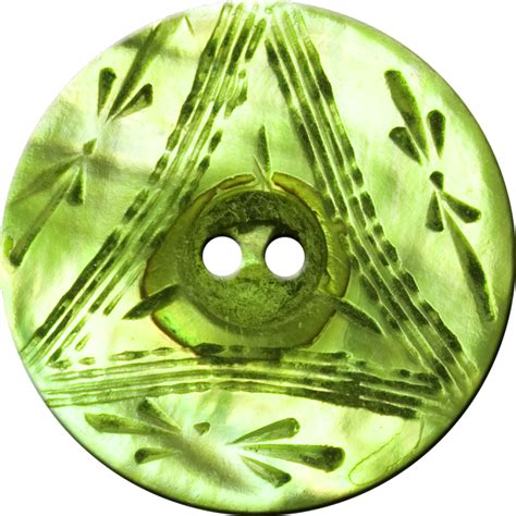 Button With Triangle And Floral Design Lime Green Clippix Etc