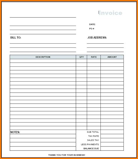 contractor invoice template  sanjonmotel