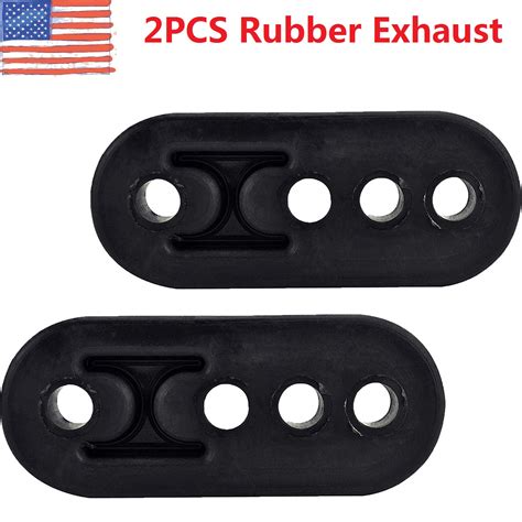 2 X Rubber Exhaust Tail Pipe Mount Brackets Hanger Insulator 4 Holes