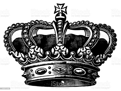 A crown is a traditional form of head adornment, or hat, worn by monarchs as a symbol of their power and dignity. Ornate Crown Stock Illustration - Download Image Now - iStock