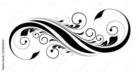 Swirl Flourish Vector Shape Clip Art Vector Illustration Stock Vector