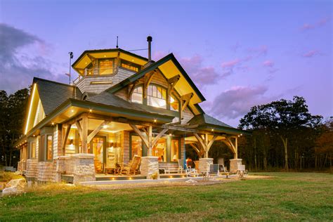 Magical Custom Timber Frame Home In The Berkshires Ma Woodhouse The Timber Frame Company