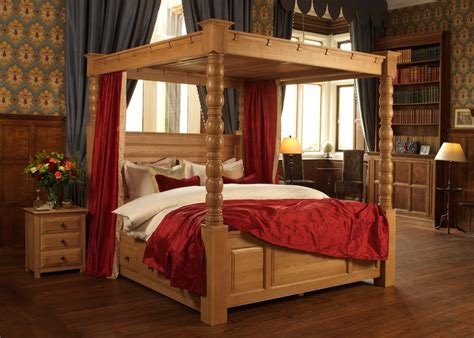 Solid Wood Four Poster Bed The Ambassador 4 Poster Revival Beds